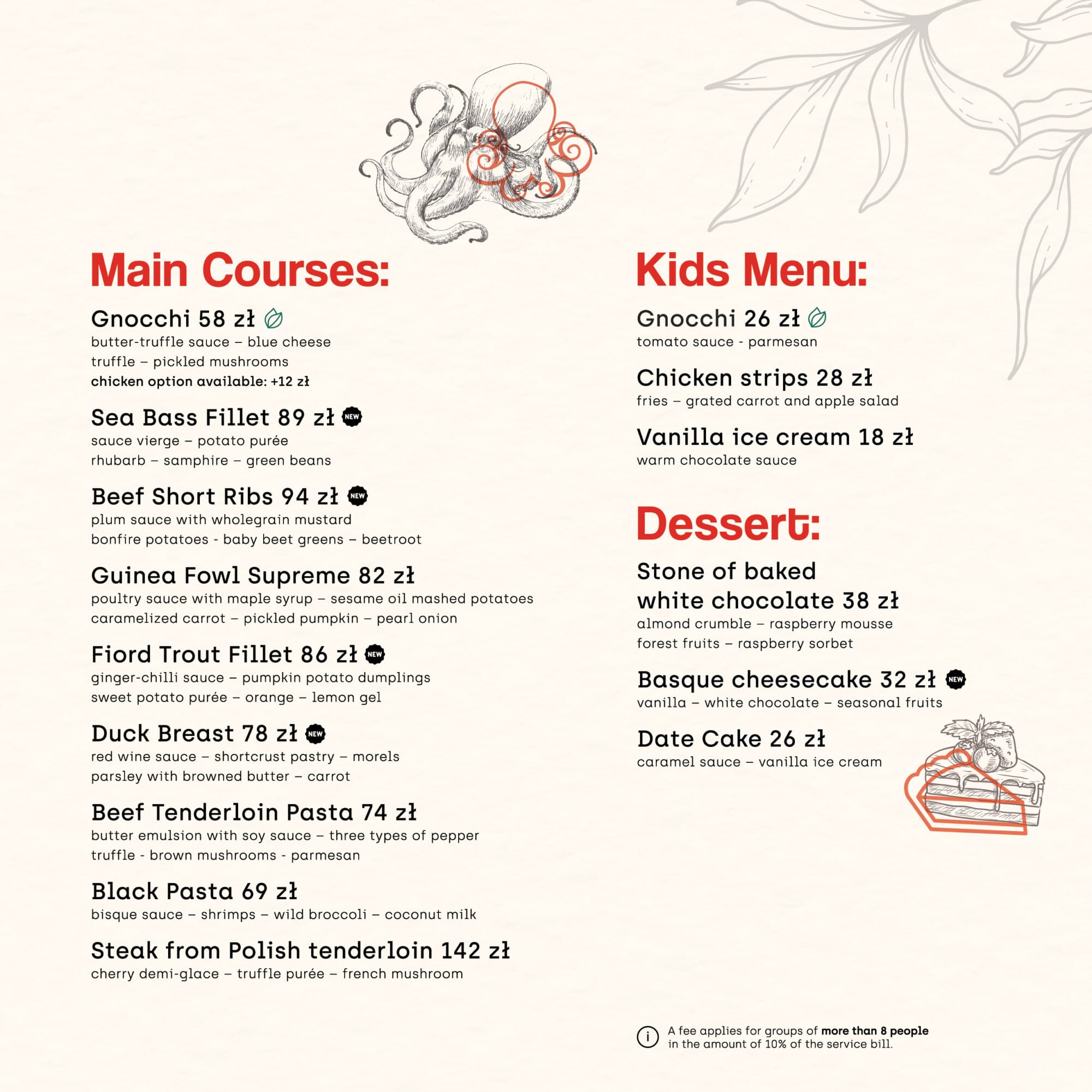 Karta menu
