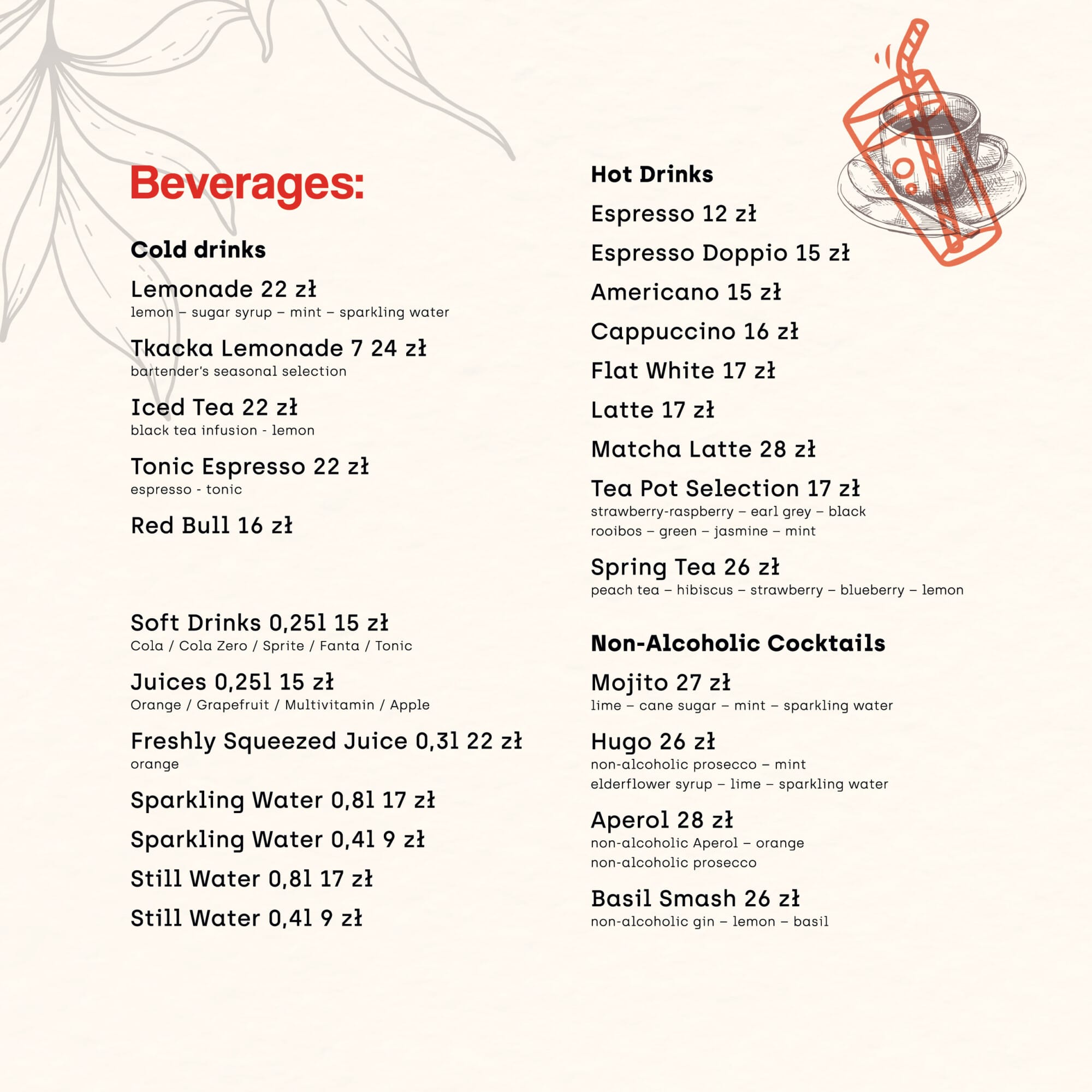 Karta menu