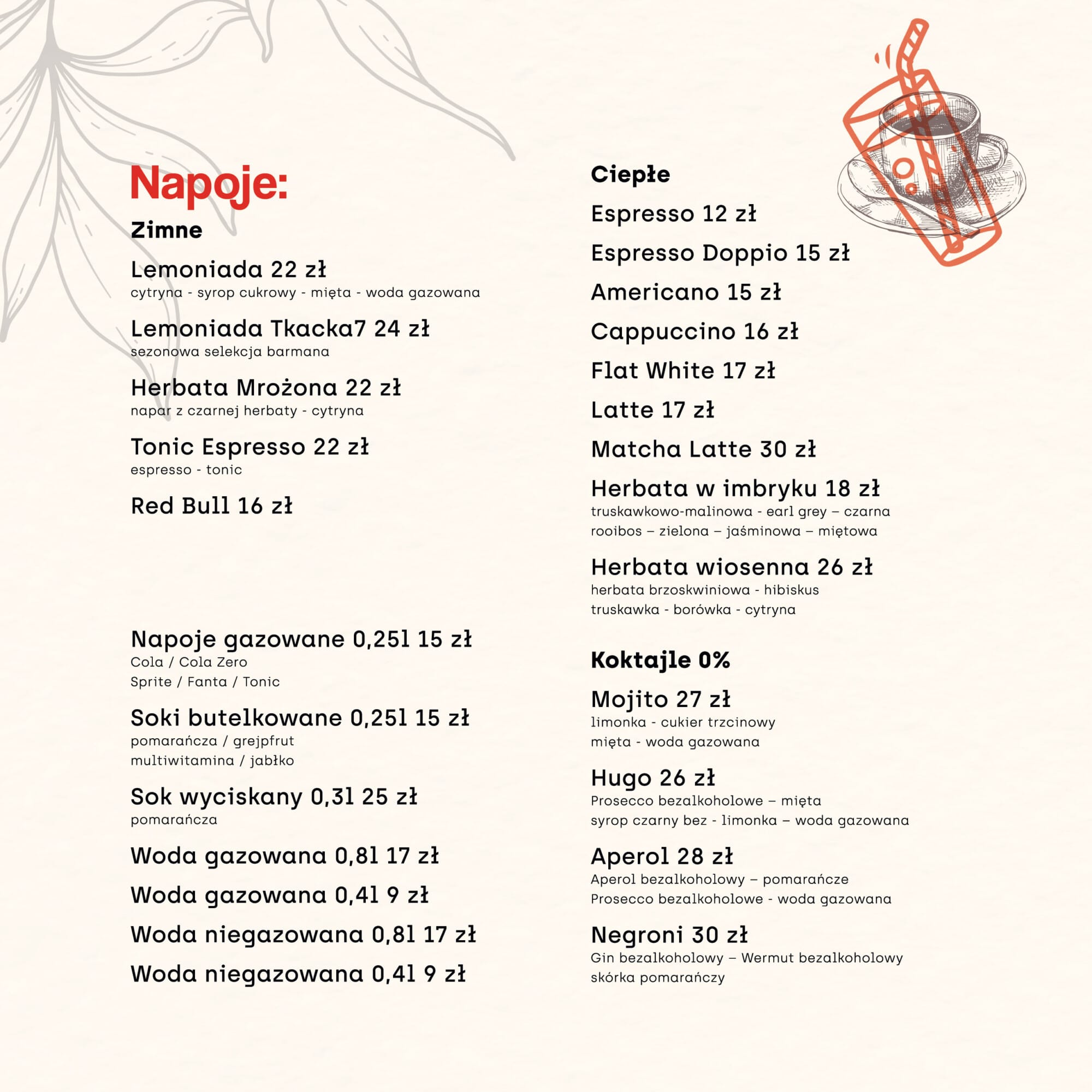 Karta menu
